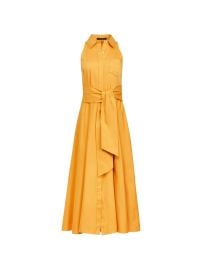Toccin Chelsea tie-front Shirt Midi Dress | Yellow | FARFETCH OM at Farfetch